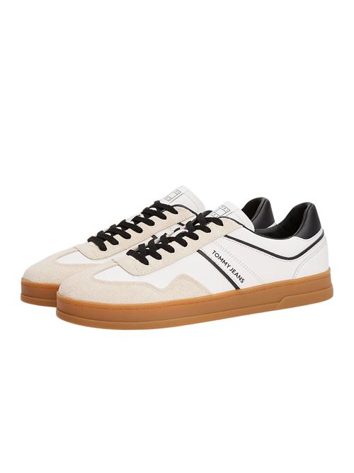 Sneaker ecrù in pelle Tommy Jeans | EM0EM01587TCR